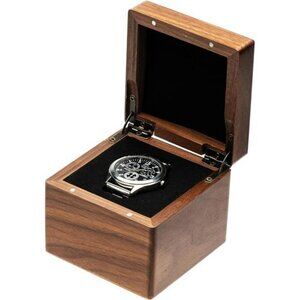 Walnut Wood Watch Box Display Holder Travel Storage Case Gift for Men Women